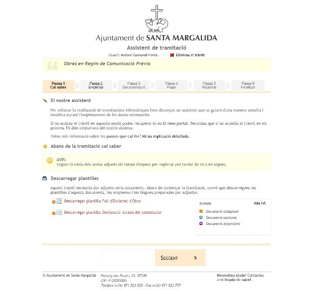 Nou tràmit telemàtic de Sol·licitud d'Obres en Règim de Comunicació Prèvia